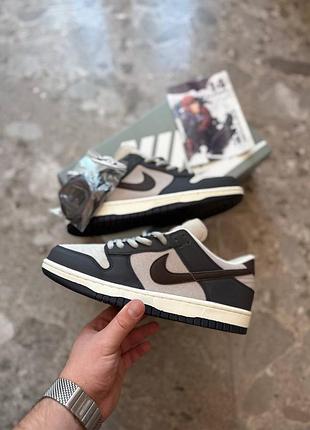 Кроссовки nike sb dunk low blue beige brown/найк сб данк лоу бежевые 36 37 38 39 40 41 42 43 44 45