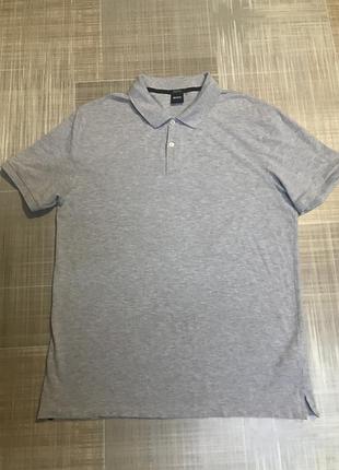 Hugo boss💙чоловічий одяг/ сіра футболка-поло 💛 40/l/48