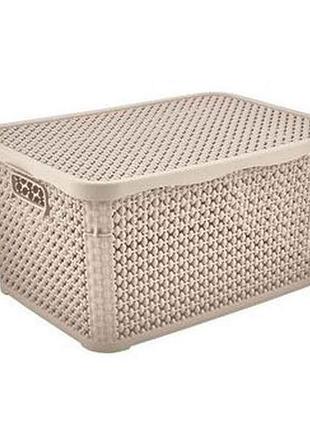 Кошик pearl mini з кришкою 2131 10 пудра тм bursev