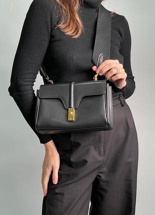 Сумка celine teen soft 16 in smooth calfskin tan black