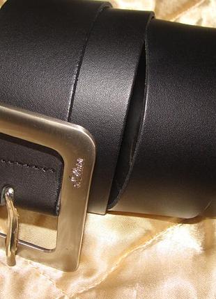 Ремень s.oliver оригинал кожа черный 110 см