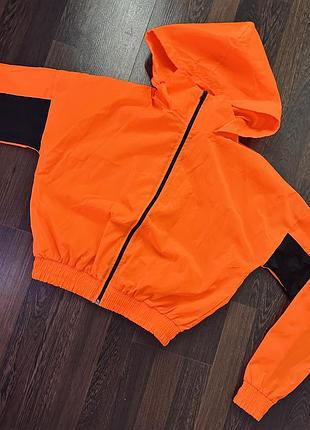Вітровка зіп кофта неонова спортивна кофта дощовик