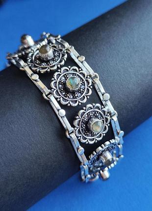 Браслет з натуральним лабрадором. лабрадор натуральний коло. масивний браслет лабрадор. індія.