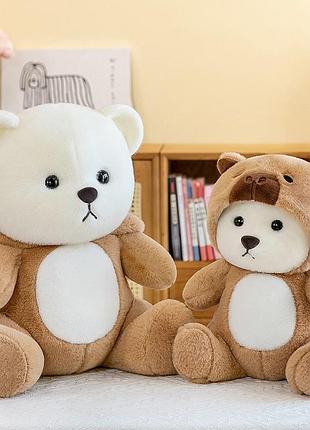 Игрушка медведь в кигуруме капибара 28 см 2