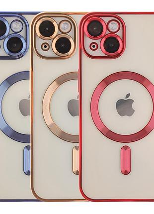 Чохол tpu metallic full camera with magsafe для iphone 14