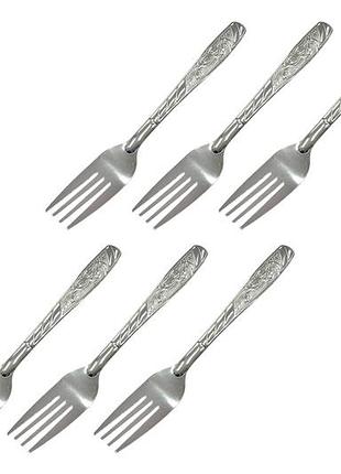 Набор столовых вилок с узором "веточка"(6шт) (87737)