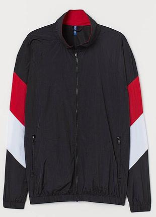 Мужская ветровка куртка h&amp;m divided винтажная черная