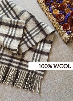 Вовняний шарф у клітинку brook taverner вовна шарф