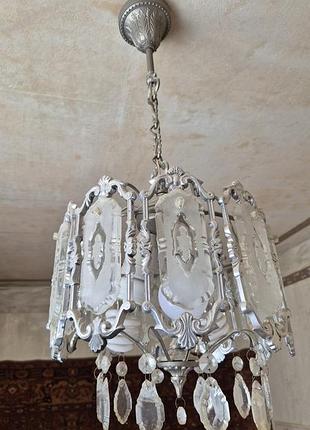 Люстра астра – 14 карусель зірки кришталь + силумін