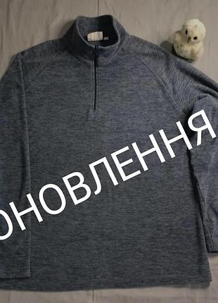 Флисовый пуловер мужская кофта на молнии 3/4