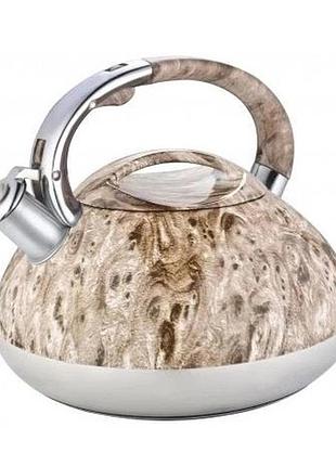 Чайник зі свистком edenberg eb-1959 3л з капсульним дном beige