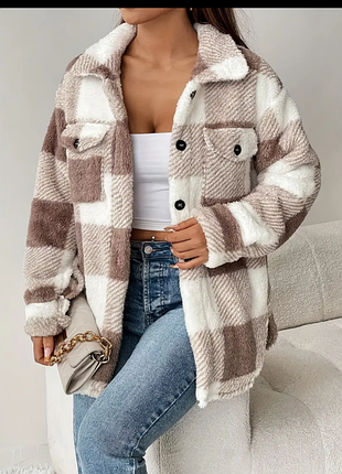 Плюшева тепла сорочка пальто,сорочка на весну  ✔️