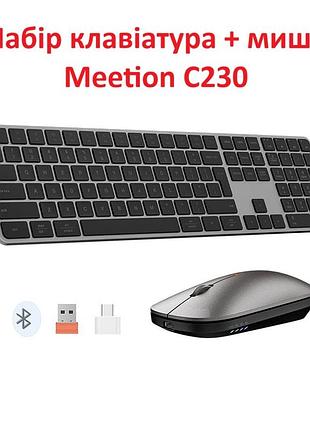 Бездротовий комплект клавіатура + миша meetion wireless combo ikey c230 2-in-1 (ua/ru/en) black