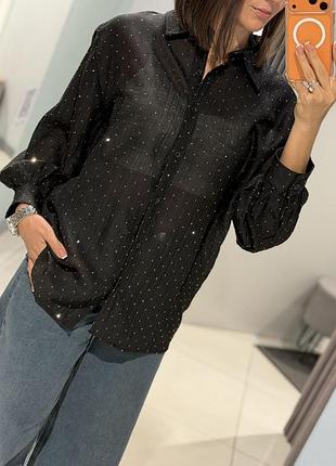 Святкова сорочка зі стразами