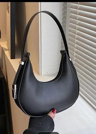 Сумка багет,черная