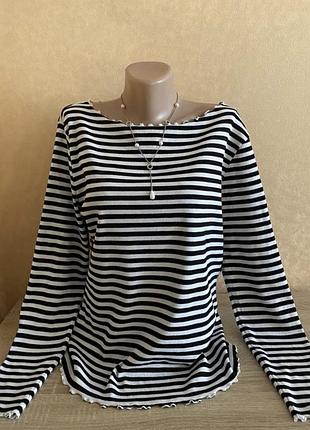 Бавовняний лонгслів у рубчік 6