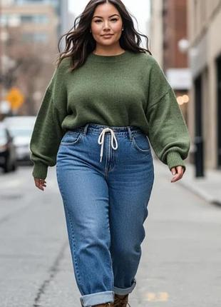 Розкішні комфортні джинси моми великий розмір