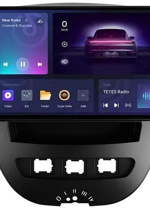 Штатная магнитола teyes cc3 2k 4+64 gb peugeot 107 toyota aygo 2005-2014 9"