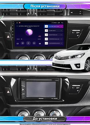 Штатная магнитола lesko для toyota corolla xi (e160, e170) ver.1 2012-2016 экран 10" 4/64gb carplay 4g wi-fi gps prime