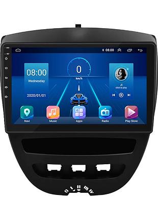 Штатна магнітола lesko для toyota aygo i рестайлинг 2 2012-2014 екран 10" 6/128gb 4g wi-fi gps top