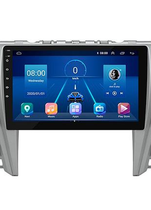 Штатна магнітола lesko для toyota camry vii (xv50) рестайлинг 2014-2017 екран 10" 6/128gb 4g wi-fi gps top