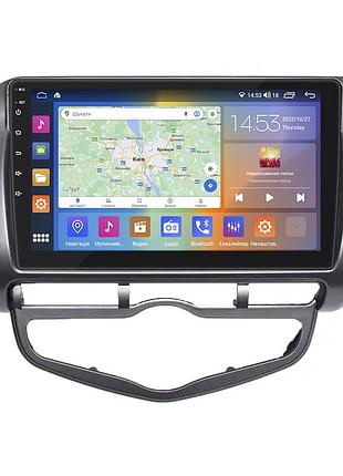 Штатная магнитола lesko для honda jazz i рестайлинг 2005-2008 экран 9" 4/64gb carplay 4g wi-fi gps prime