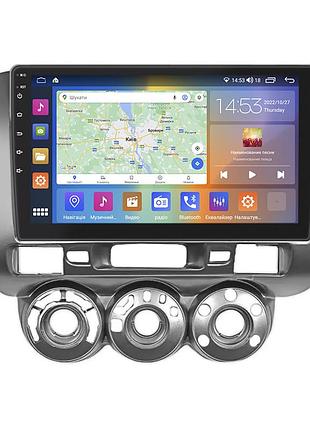 Штатная магнитола lesko для honda jazz i manual ac 2001-2005 экран 9" 4/64gb carplay 4g wi-fi gps prime