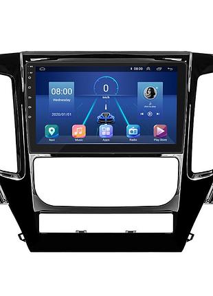Штатна магнітола lesko для mitsubishi pajero sport iii 2015-2021 екран 9" 4/32gb 4g wi-fi gps top