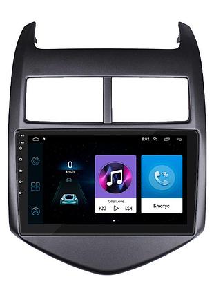 Штатная магнитола lesko для chevrolet sonic i 2011-2016 экран 9" 2/32gb wi-fi gps base