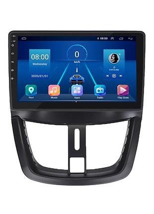 Штатна магнітола lesko для peugeot 207 i рестайлинг 2009-2015 екран 9" 4/32gb 4g wi-fi gps top