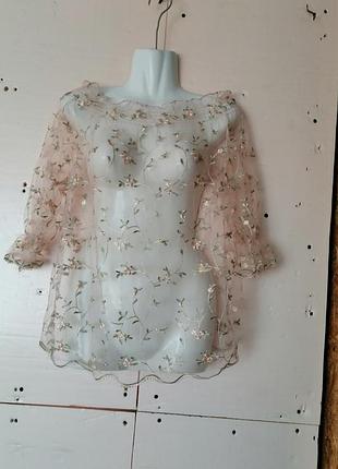 Прозора блузочка з відкритими плечима