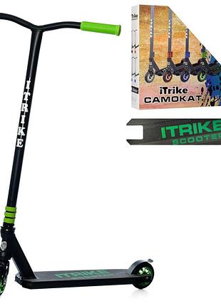 Самокат трюковый itrike sr 2-068-1-bgr двухколесный