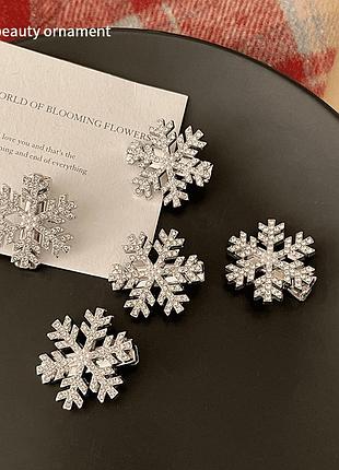 ❄️ набір заколок-качок «сніжинка» (5 шт) ❄️