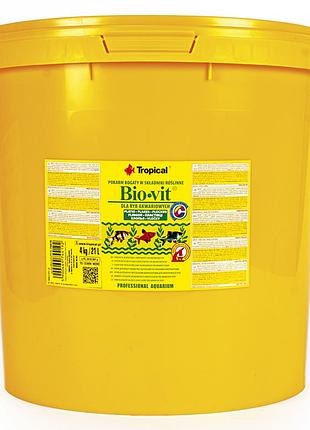 Корм tropical bio-vit для травоядных аквариумных рыб хлопья 4 кг