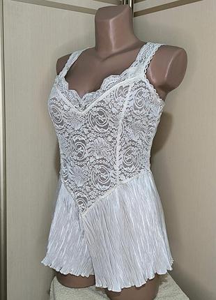 Вишукане боді комбідрес піжамного типу,  з мереживом