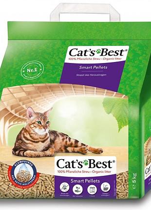 Наполнитель cat's best для кошачьего туалета smart pellets древесный 10 л / 5 кг