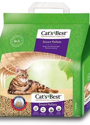 Наполнитель cat's best для кошачьего туалета smart pellets древесный 5 л / 2,5 кг