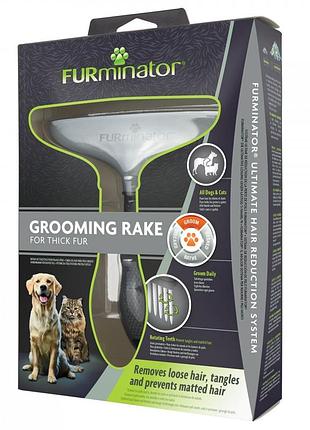 Гребень furminator для собак и котов с вращающимися зубцами для густой шерсти