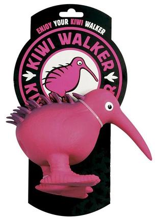 Игрушка kiwi walker для собак птица киви розовый 8,5 см