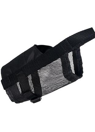 Намордник trixie для собак закрытый с сетчатой вставкой полиэстер м 19-26 см/4,6 см