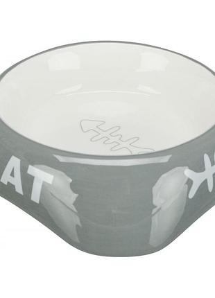 Миска trixie cat для котов керамическая 200 мл d-13 см