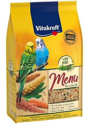 Корм vitakraft menu для хвилястих папуг 500 г