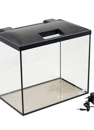 Акваріумний комплект природа неон led прямий 40х25х34 см 34 л