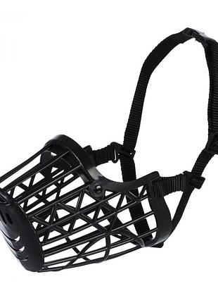 Намордник trixie для собак чорний пластик s-m 22 см