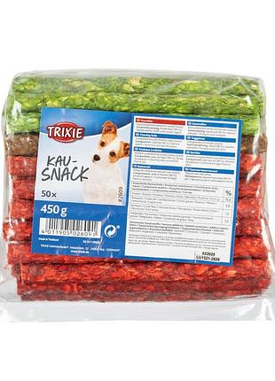 Лакомство trixie для собак роллы жевательная натуральная кожа 12 см 50 шт/уп