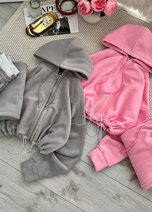 Спортивний костюм оверсайз, джоггери та худі на фіксаторах