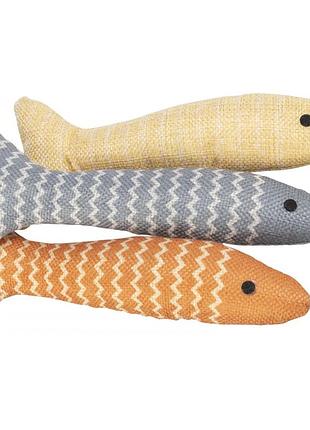 Іграшка trixie для котів риба з котячою м ятою поліестер кольорова 20см