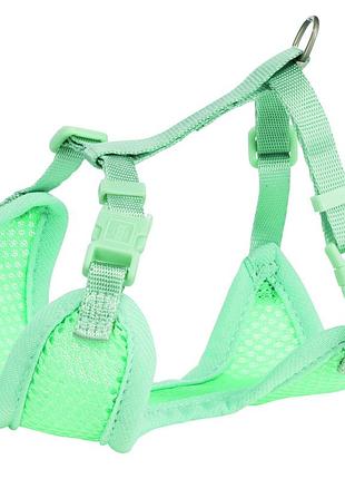 Шлея с поводком trixie для щенков s–m 26–34 см х 10 мм 2,00 м ятный