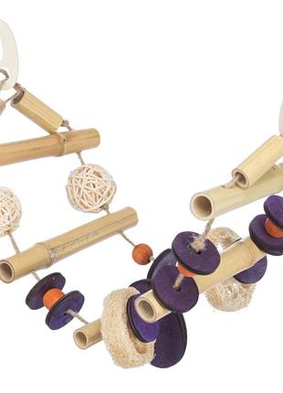 Подвесной мист trixie для птиц на сизале бамбук кокос ратанг дерево 45 см