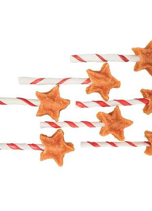 Ласощі trixie для собак різдвяні льодяники з куркою 12 см 14 г - 5шт упаковка